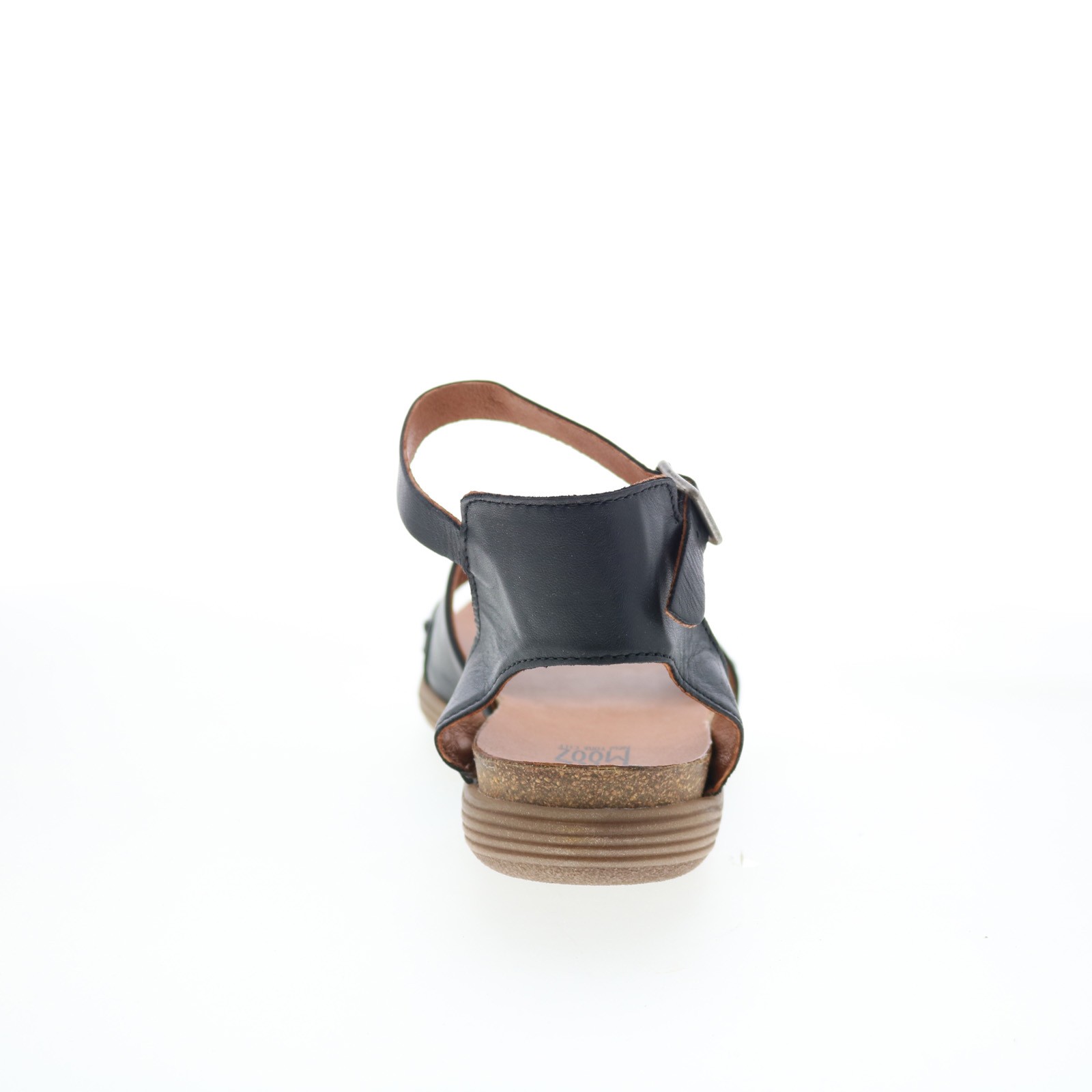 Miz Mooz Marabel Womens Black Leather Hook & Loop Strap Sandals Shoes