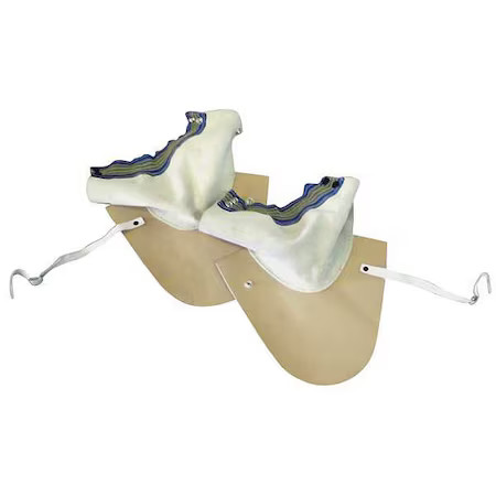 Chicago Protective Apparel 485-Cl Spats, Leather, 7 In Length, Hook-And-Loop