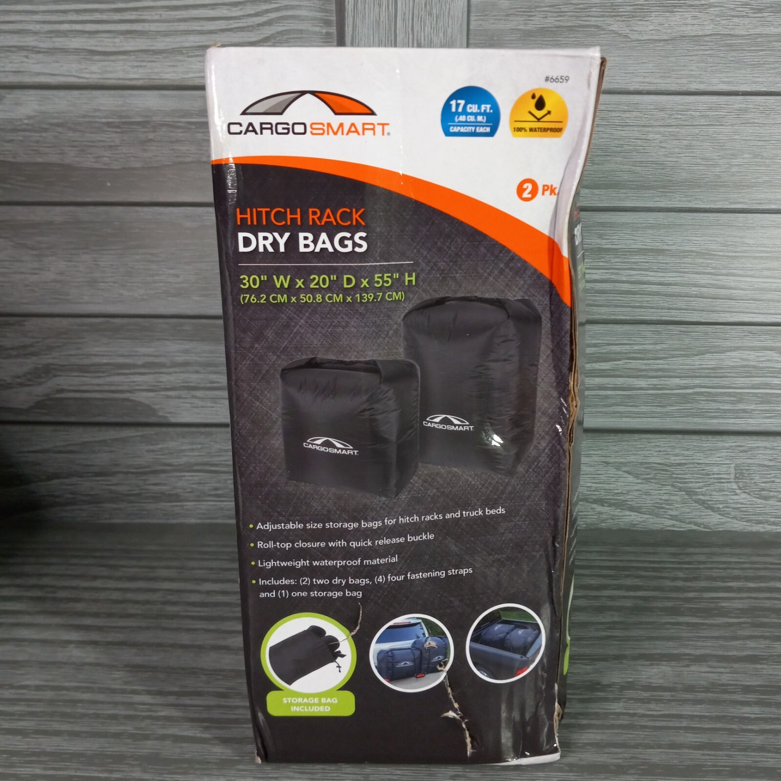 Dry Bags Adjustable Waterproof Hitch Rack CargoSmart 30"W x 20"D x 55"H