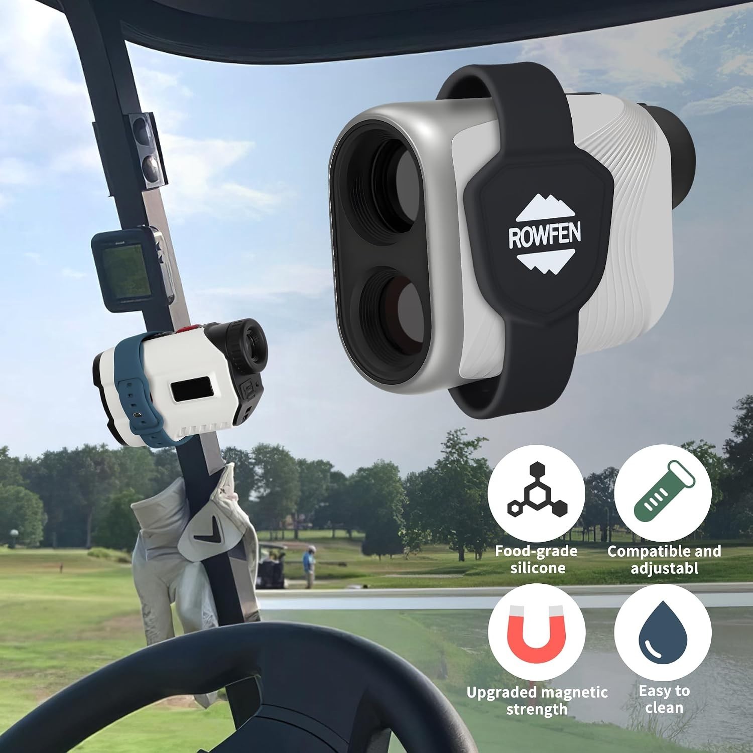 Rangefinder Magnetic Strap for Golf - Adjustable Range Finder Holder with Str...