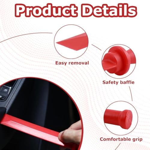 Set of 4 Plastic Chisel Scrapers - Auto Paint Remover Tool Kit