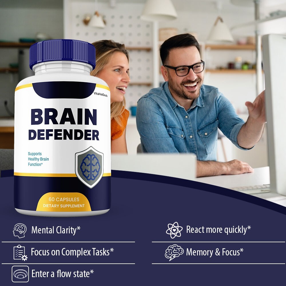 Brain Defender Capsules, Maximum Strength Pills Cognitive and Brain (10 Pack)