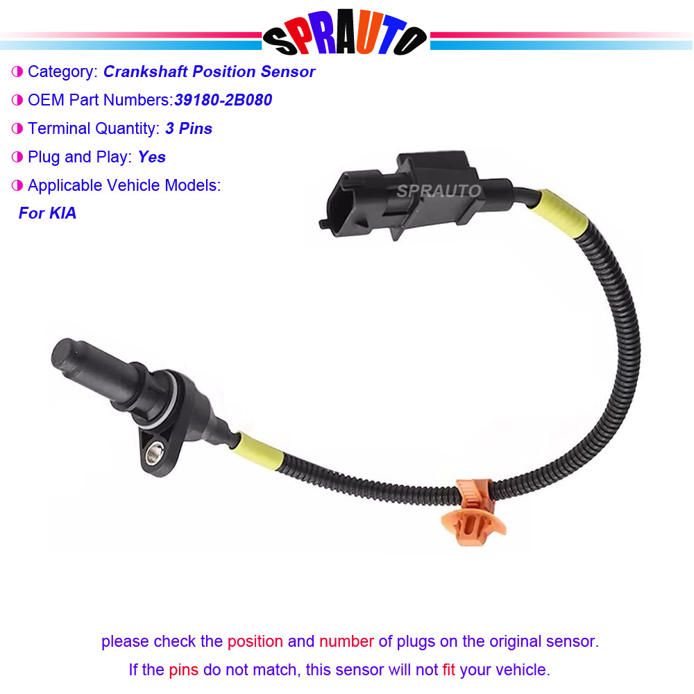 For Kia Soul Seltos 1.6L 391802B080 Engine Crankshaft Position Sensor 2352386