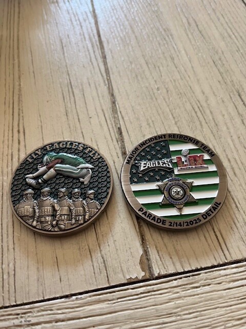 philadelphia eagles challenge coin sheriff police