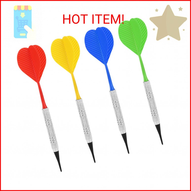 Accmor 12 Pack Soft Tip Darts, Bar Dart, Plastic Tip Darts Set, Attach Extra 100
