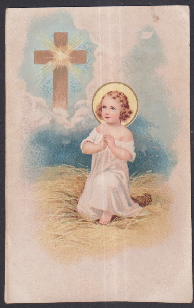 Holy card antique del Niño Jesus santino image pieuse estampa