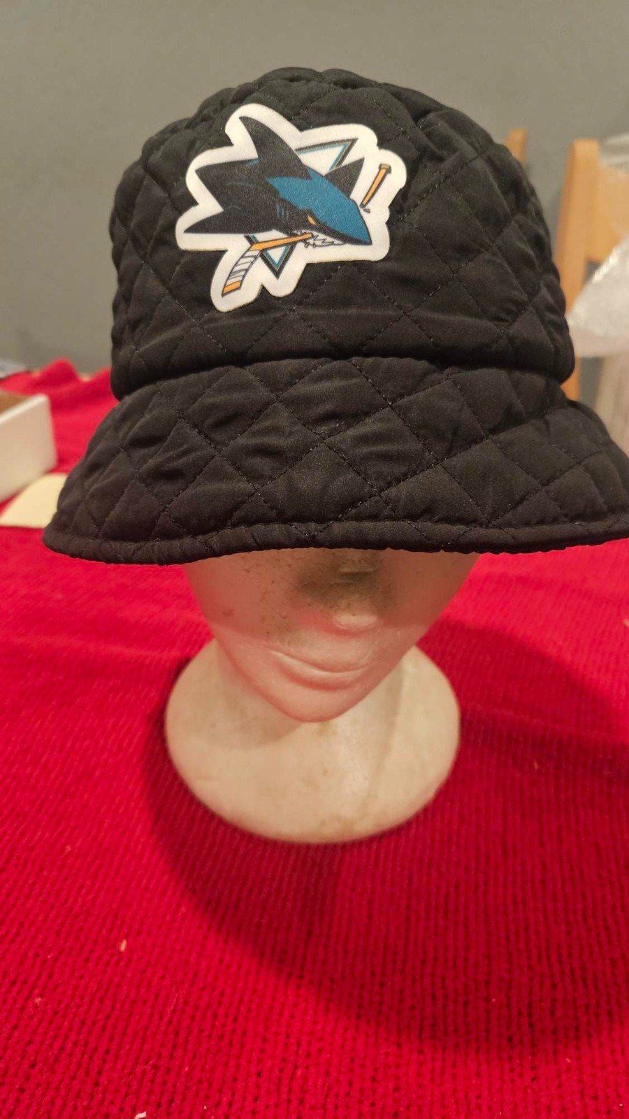 San Jose Sharks Women of Teal puffy bucket cap hat New