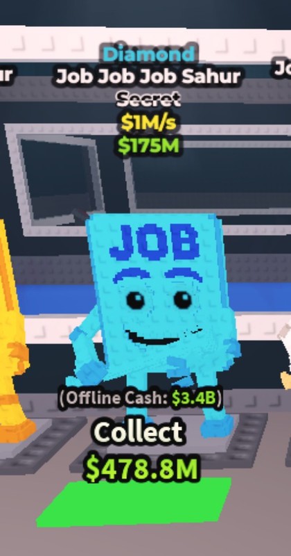 Steal a Brainrot SAB Secret - Job Job Job Sahur + Diamond 1M/s