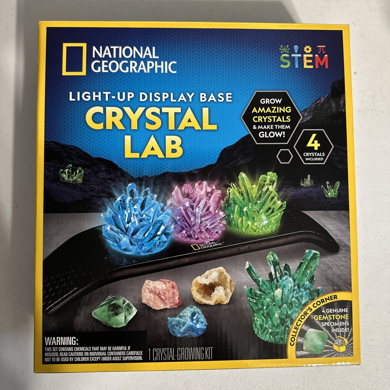 KIDS GAME LEARNING BY DOING EDUCATE Crystal Growing Kit -Colored Crystals Grow