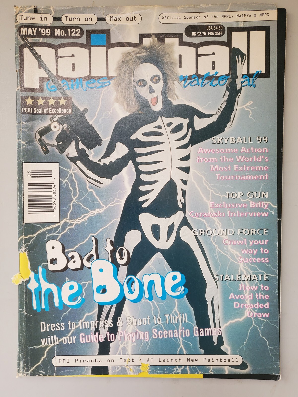RARE Paintball Games Int'l PGI Print Magazine May 1999 Alt Cover Skyball