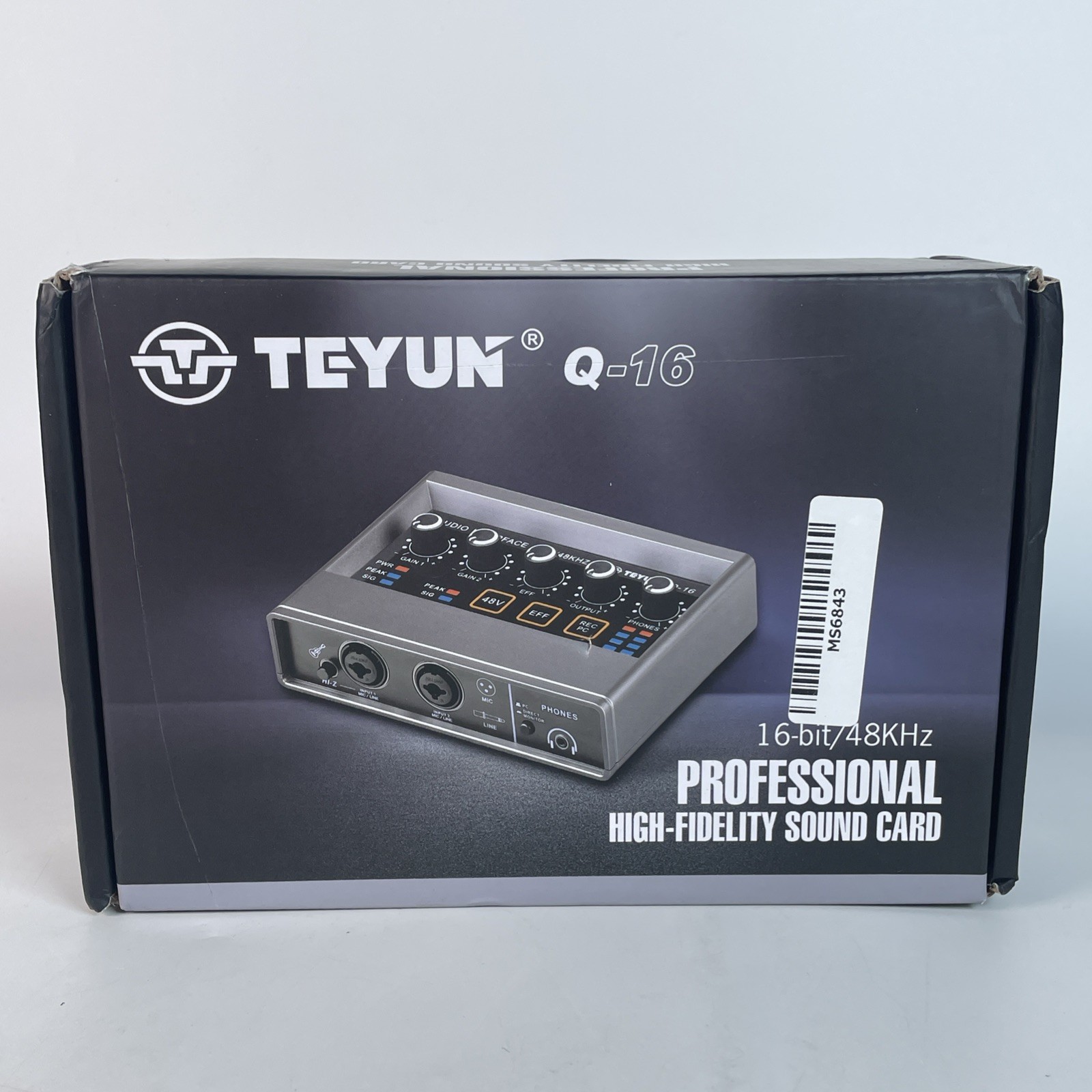 TEYUN Echo 2-Channel Audio Interface for PC Guitar Recording - Drive-Free Q16
