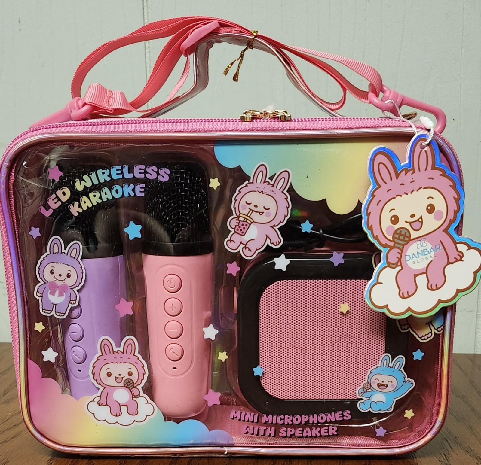 NEW Danbar Global Labubu Inspired Kids' Wireless LED Karaoke Set
