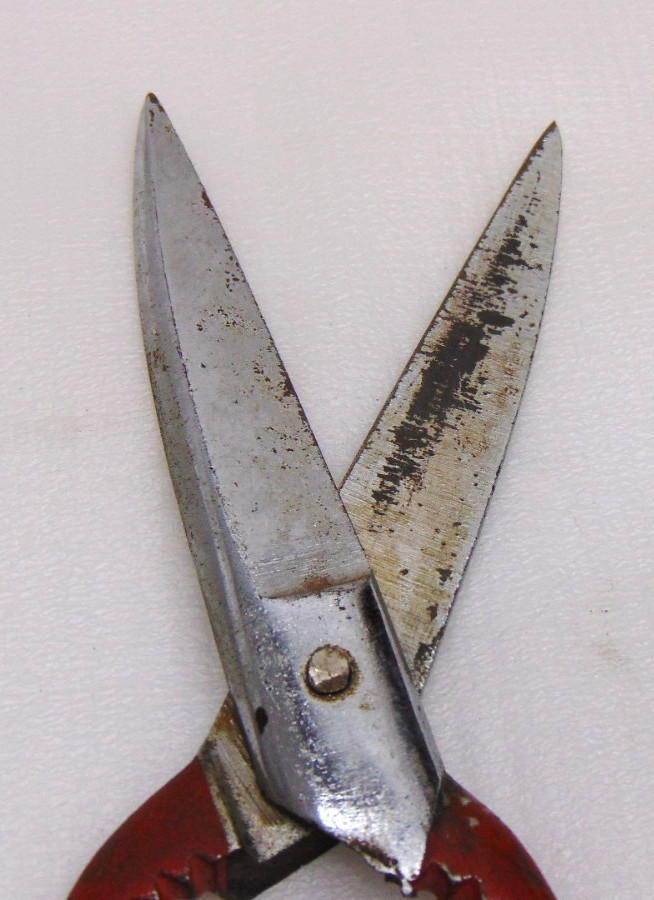 Vintage Red Kitchen Shears Scissors Claw Bottle Opener Nut Cracker Screwdriver
