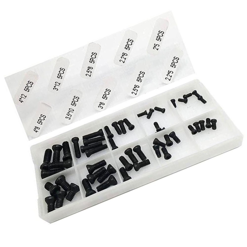 Tool Holder Fastening Screws Set of 50 for Carbide Inserts Multiple Sizes