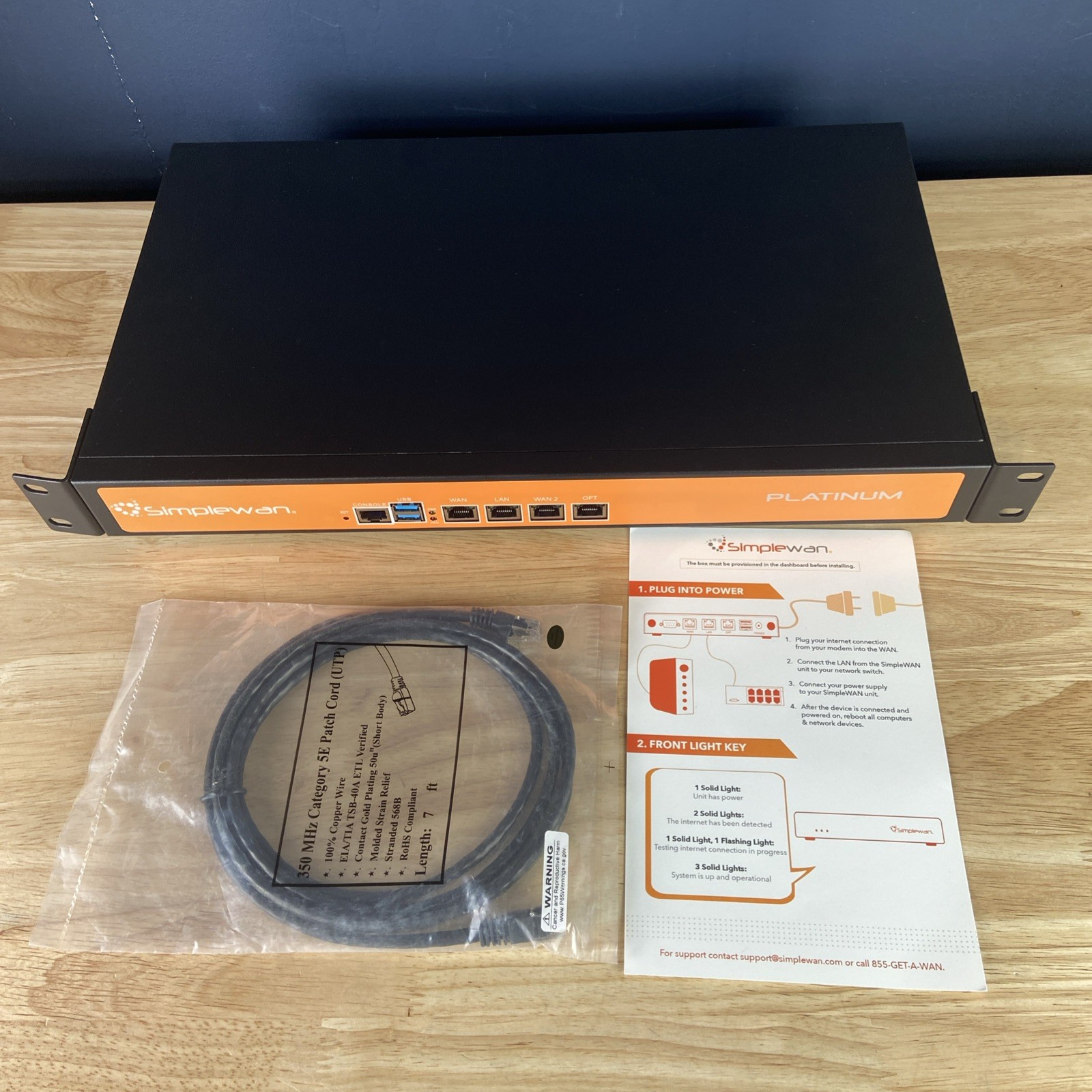 SimpleWan Platinum 1000 Appliance SW1GBTP No Power Plug