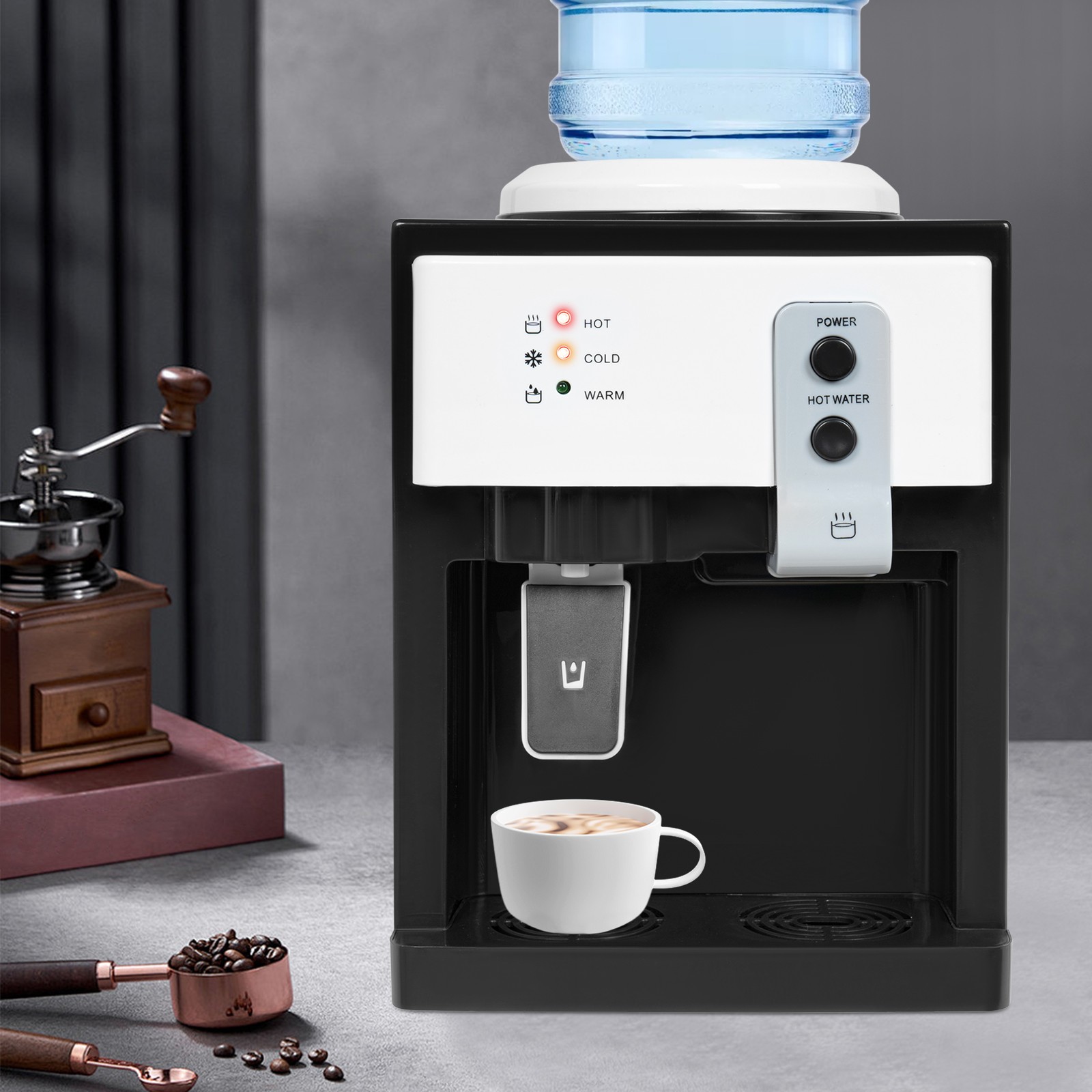 4.9gal Hot/Cold Water Dispenser, 110V Home Office Top Loading Water Dispenser