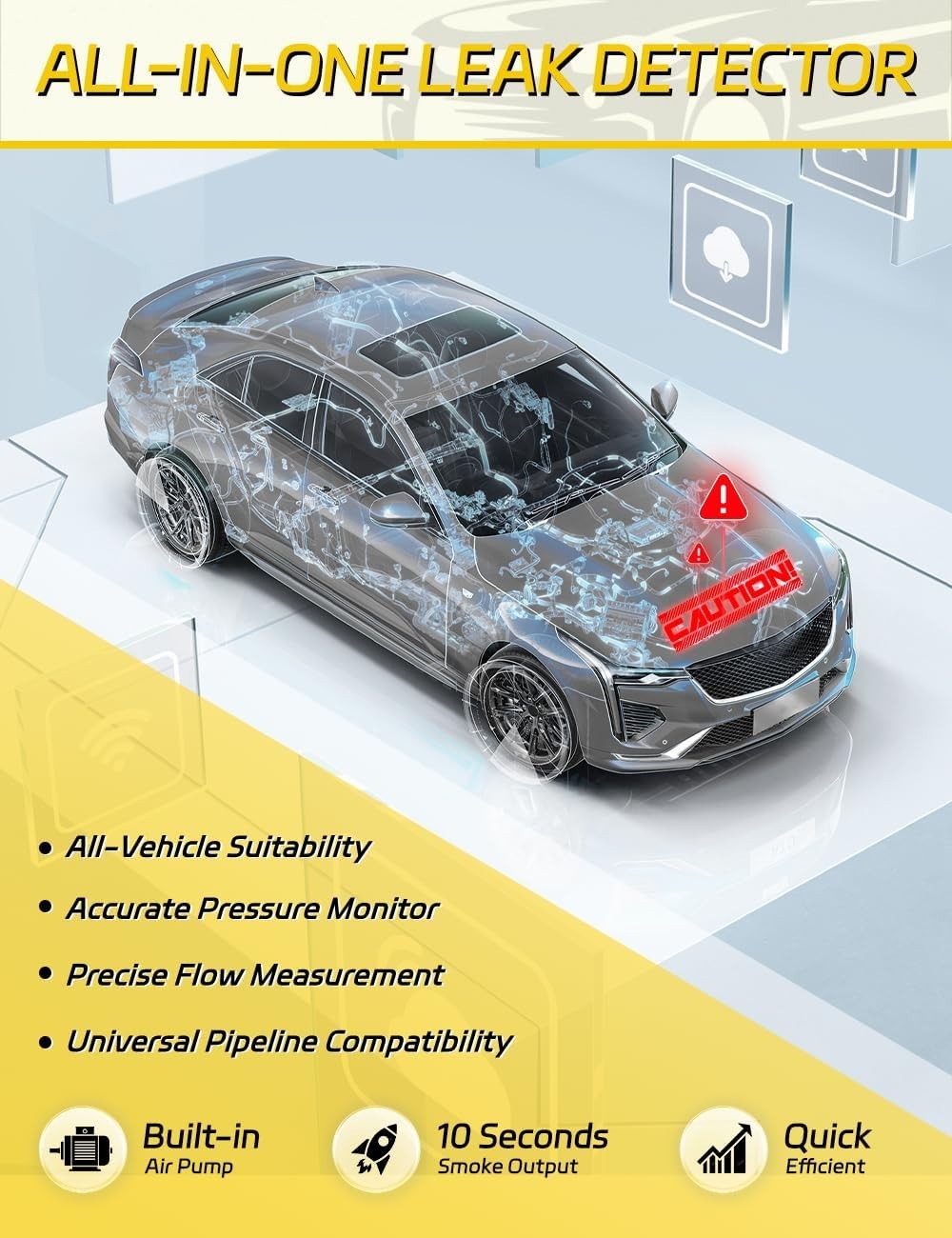 Compact Automotive Smoke Machine with Overheating Protection for Safe Use