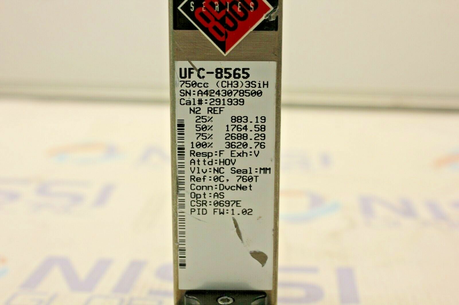UNIT CELERITY UFC-8565 MASS FLOW CONTROLLER 750CC (CH3) 3SiH