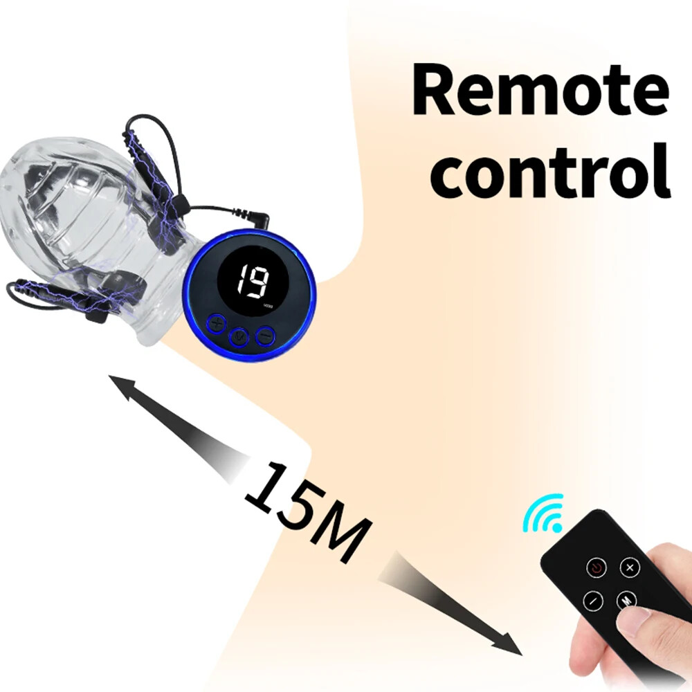 Electric E-Stim Penis Stretcher Enhancer Ball-Scrotum-Ring-Delay-Ejaculation Men