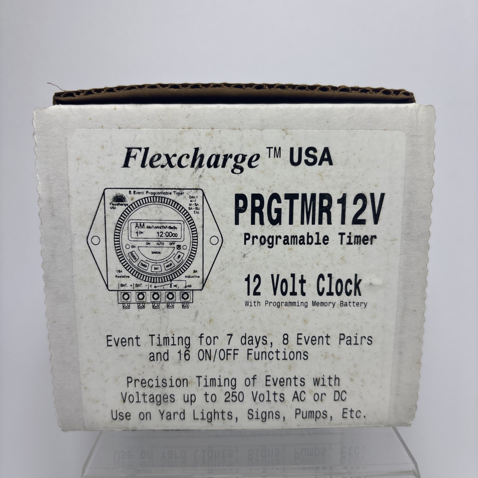 Flexcharge PRGTMR12V Real Time Programmable Digital Timer 12V  New In Box