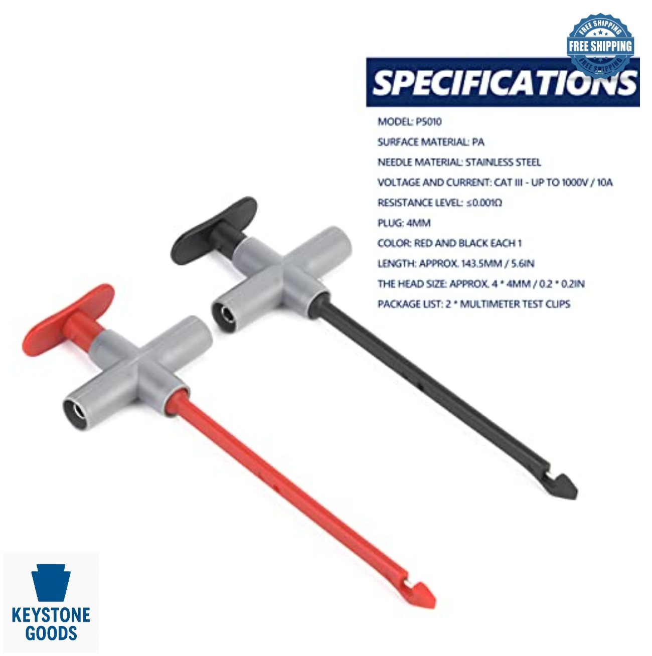 Puncture Probe Wire Piercing Test Clip 2PCS Automotive Test Cable Kit For