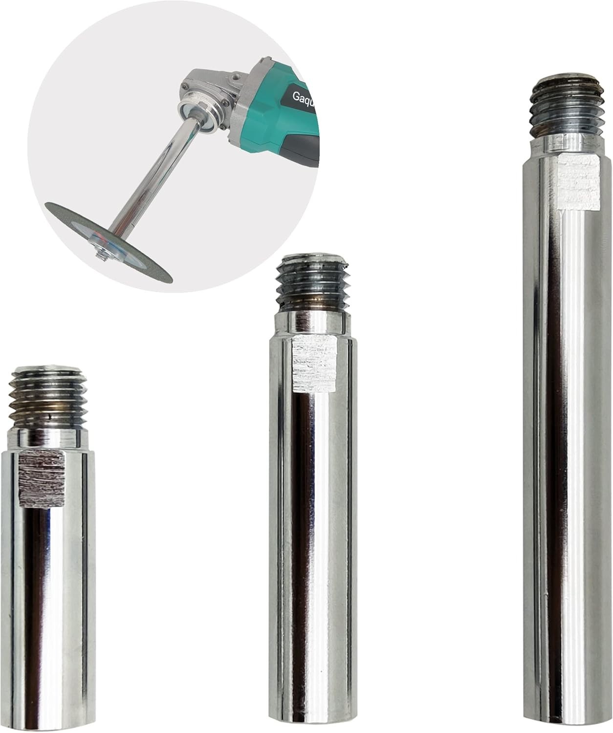 Juego de 3 ejes de extensión para amoladB0B8YWora angular con rosca de 5/8"-11 y