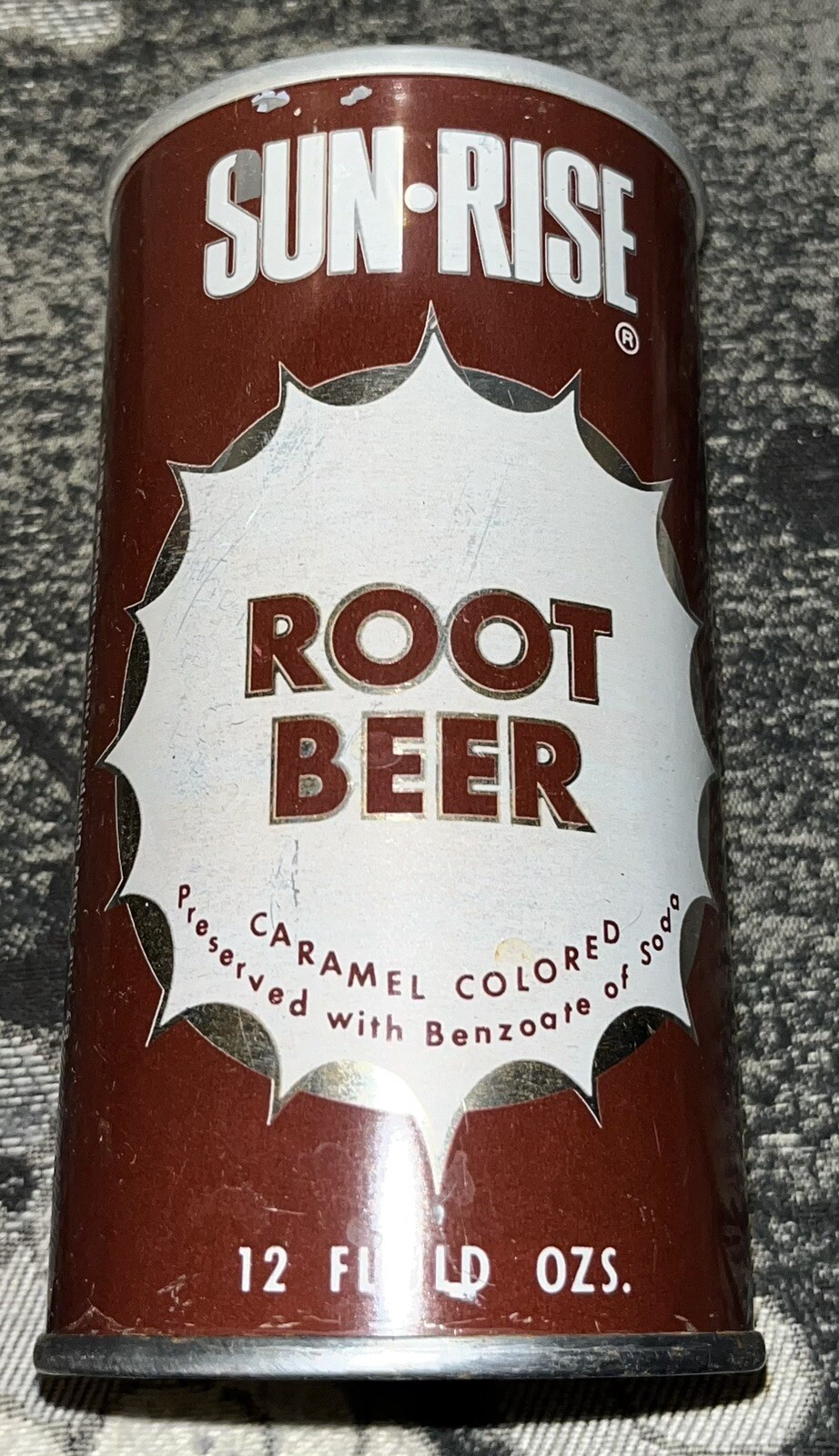 VINTAGE SUN RISE ROOT BEER PULL TAB STEEL CAN
