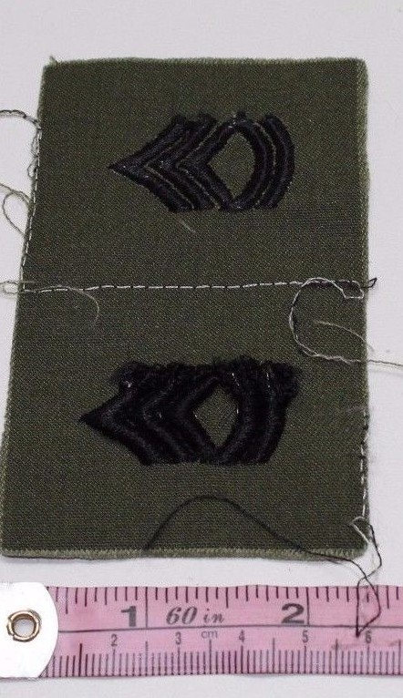 US Army Sergeant First Class cloth Collar Insignia Pair P5007