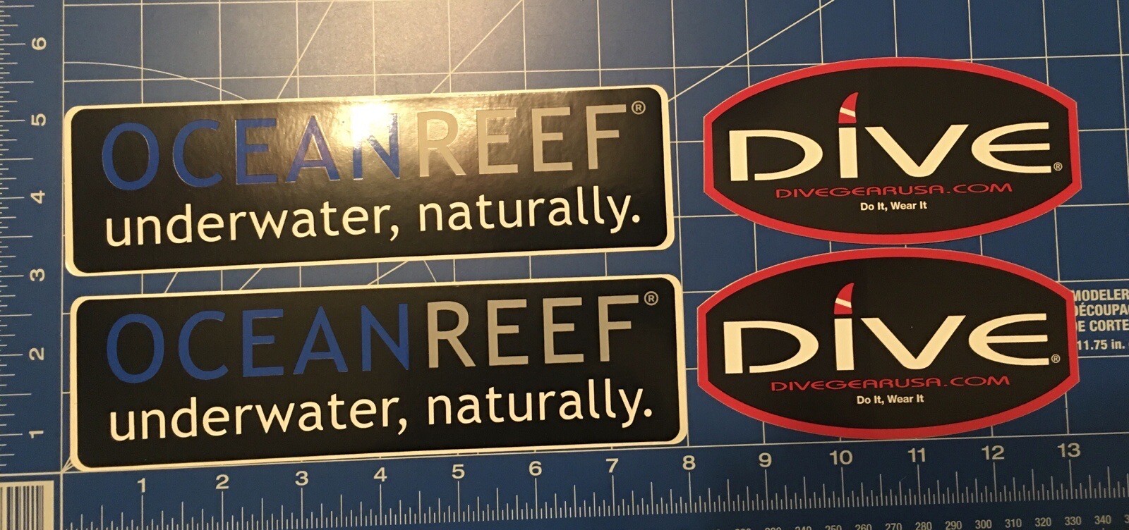 Lot 4 Diving Rare Vinyl Sticker Dive Diver Marine Scuba Ocean Reef Marine