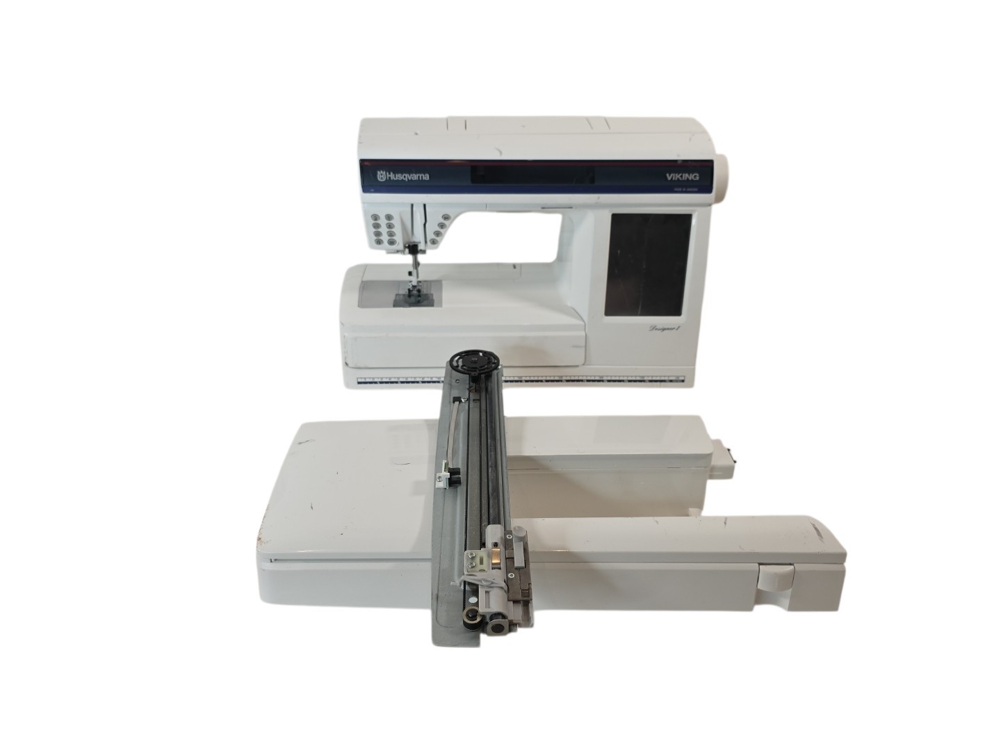 Husqvarna Viking Designer 1 Sewing Machine W/ Embroidery Arm FOR PARTS/REPAIR