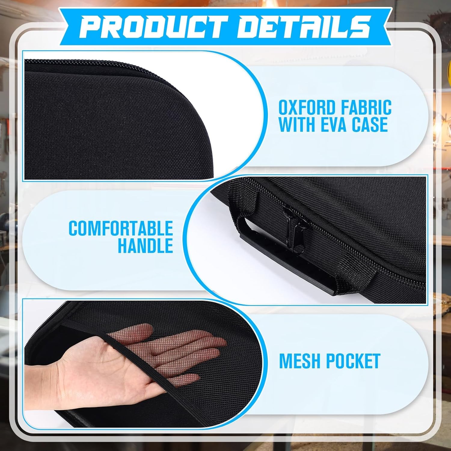 6 Pack Hard Storage Tools Case 10.6 x 7.9 x 2.8 Inch Empty Tool Organizer W/