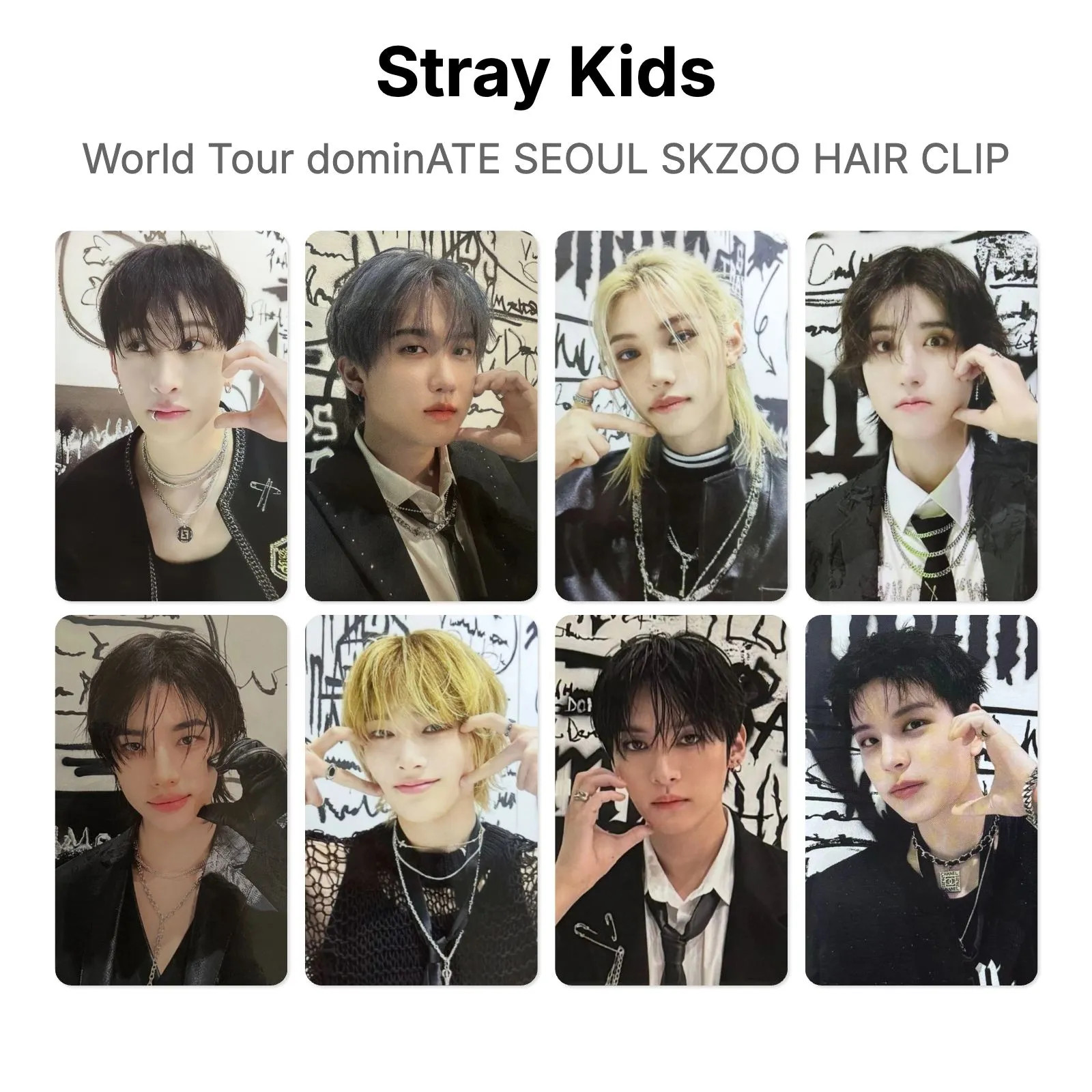 Stray Kids World Tour dominATE SEOUL SKZOO HAIR CLIP Official KPOP Special Gift