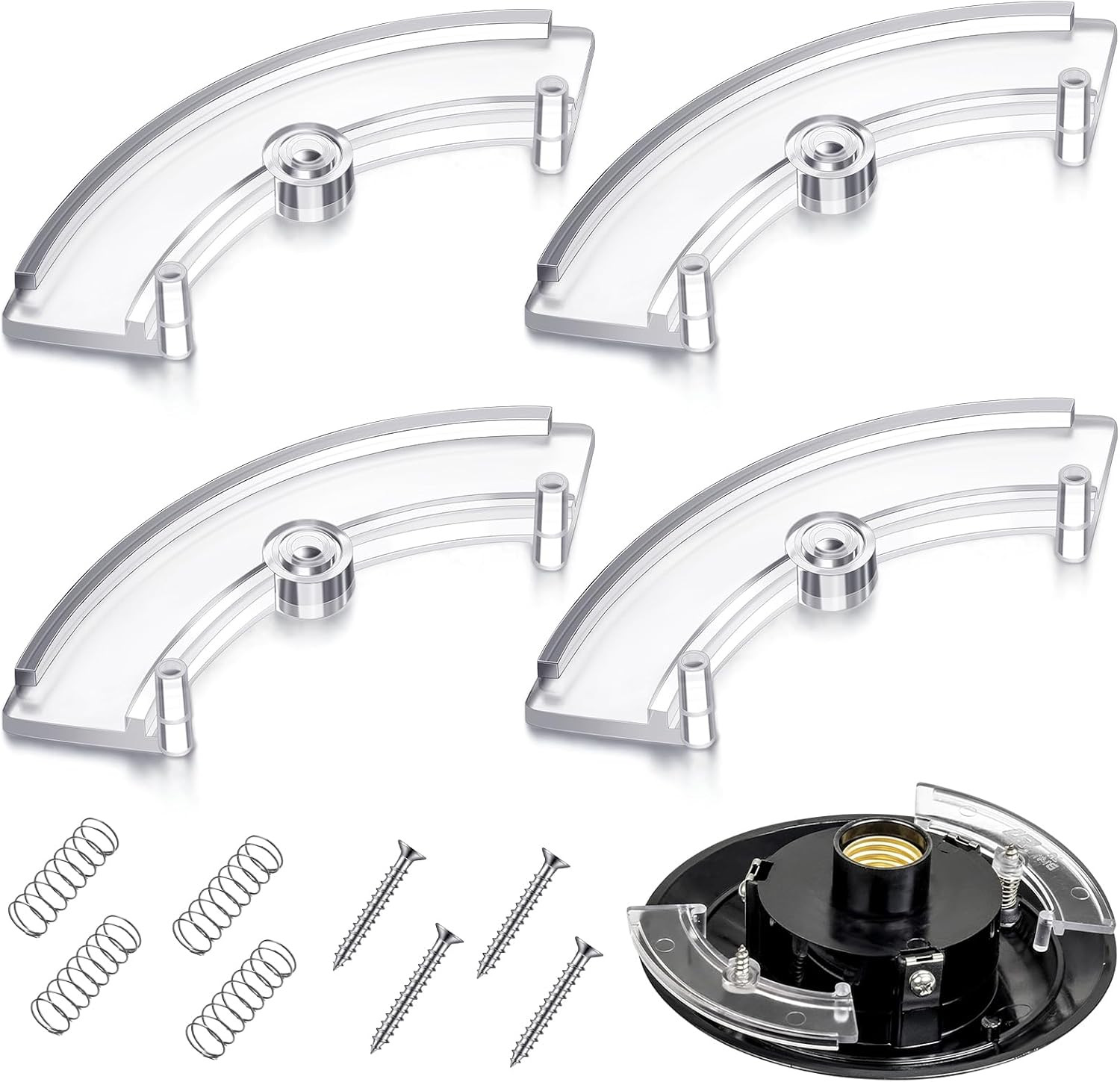 2 Set Post Top Fitter Hardware Kit Clear Outdoor Post Top Fitter Wing Clamps Ori
