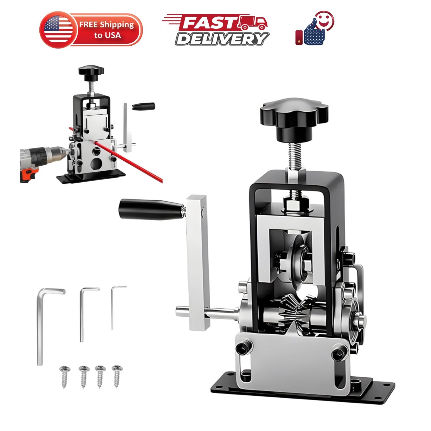 Manual Wire Stripping Machine Gauge Wire 0.04-1 inches, Scrapping Copper Wire...