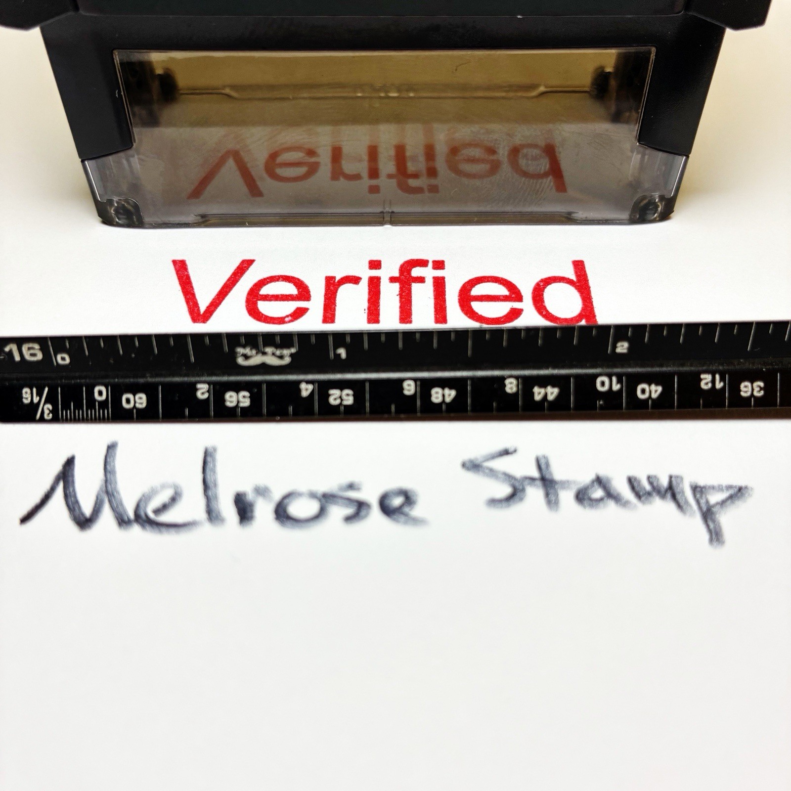 Verified Rubber Stamp Red Ink Self Inking Ideal 4913