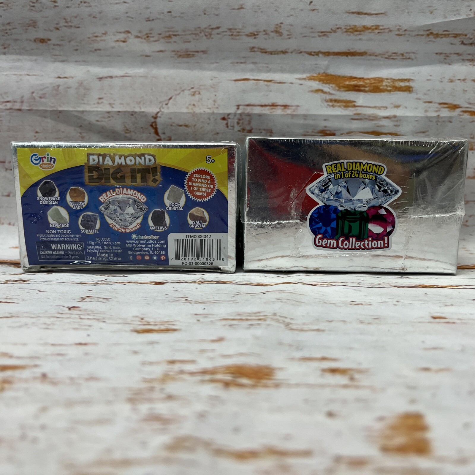 2 X Diamond Dig It REAL DIAMOND in 1 of 24 BoxesNEW