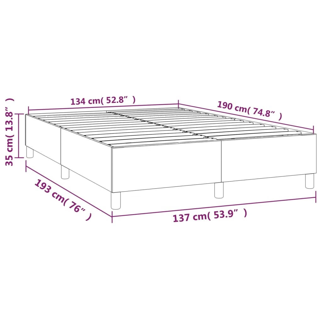 Box Spring Bed Frame Dark Gray Fabric (US/AU Only)