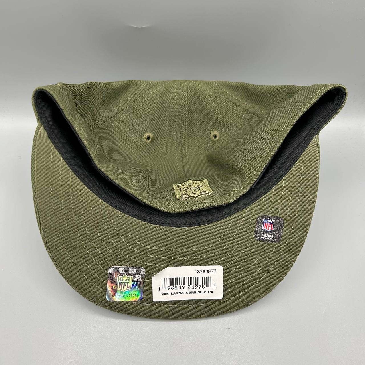 Las Vegas Raiders Hat Men 7 1/8 Green Embroidered 59Fifty New Era Fitted Cap New