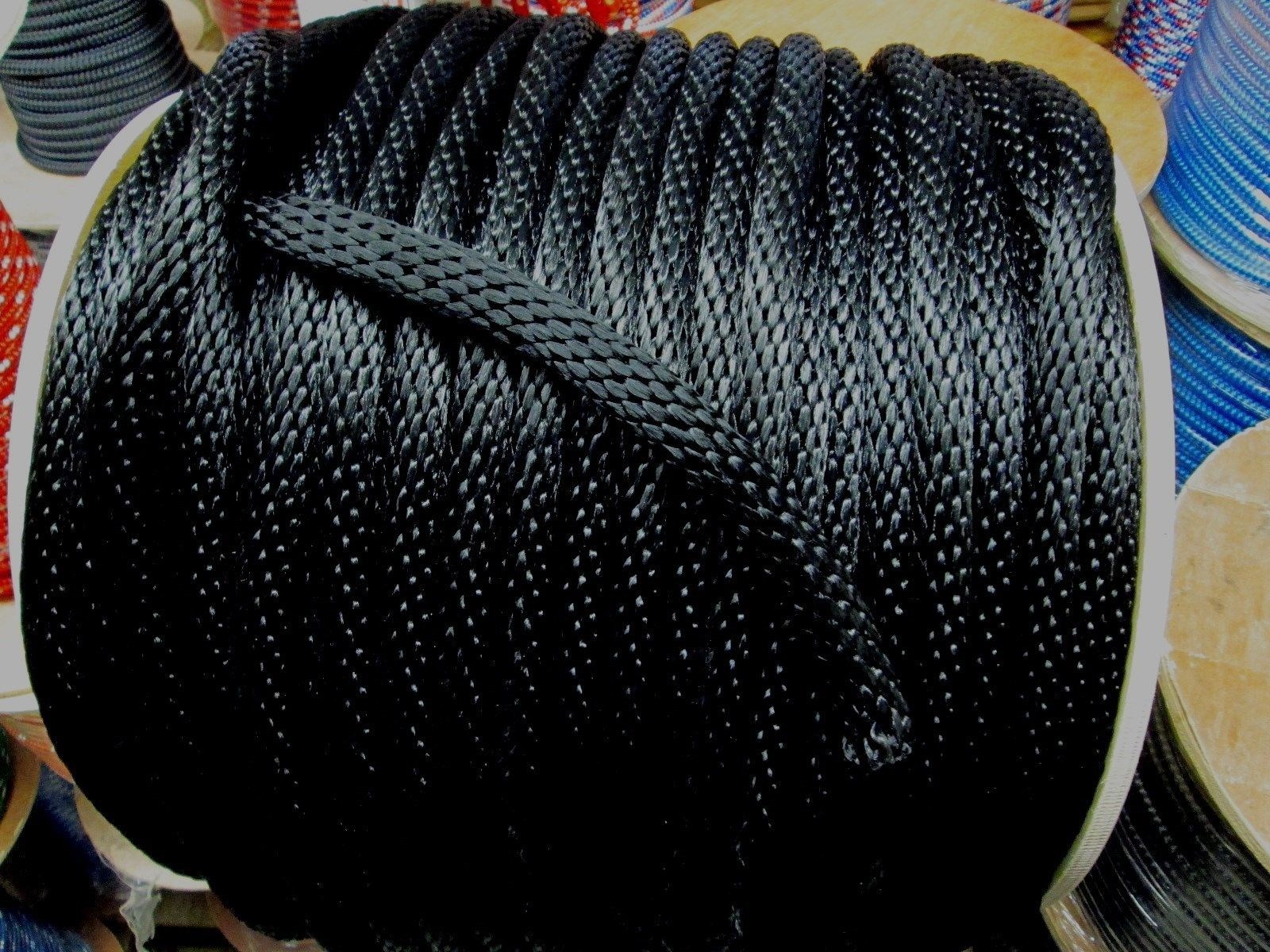 anchor rope, docline, 5/16"  X 100' BLACK MFP  ROPE   Made  USA