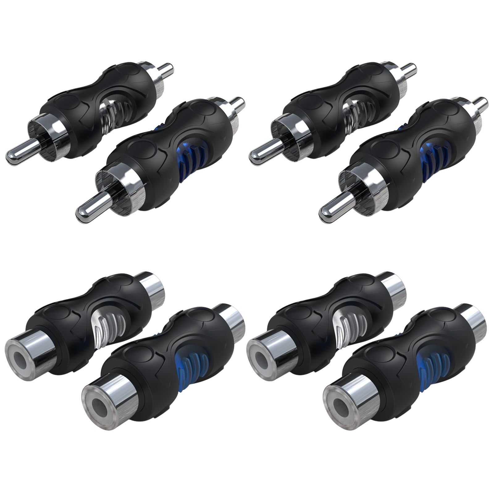 RECOIL RCC-K8 RCA Female to Female Couplers & RCA Male to Male Adapters