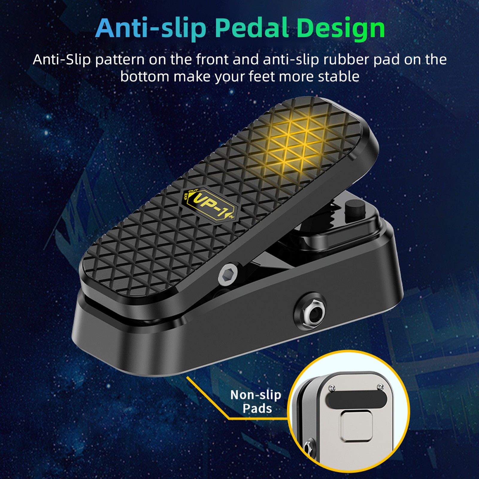 Volume Expression Guitar Effect Pedal Dual Control Silent Stereo Interface D3G2
