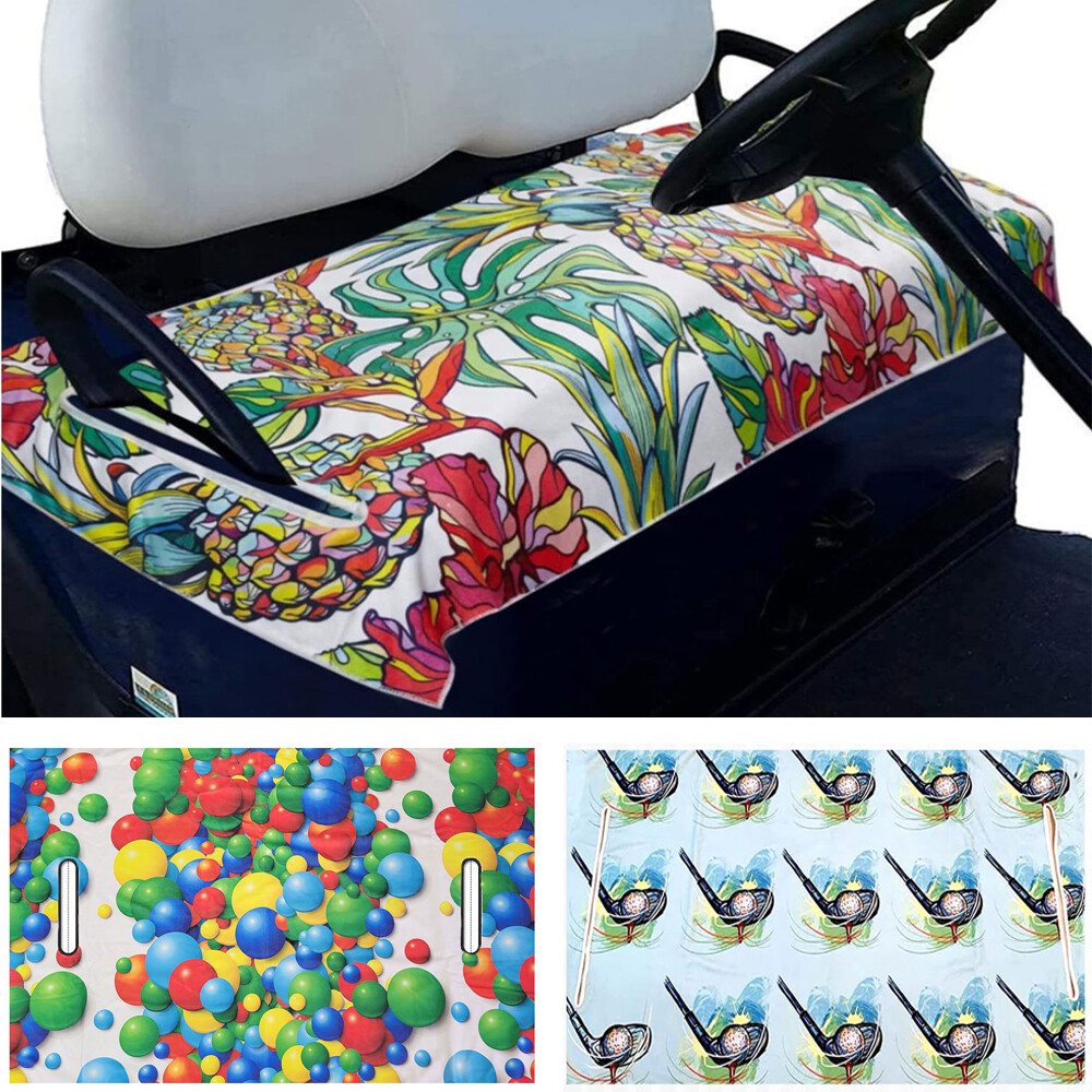 Universal Outdoor Summer 2 Seats Golf Cart Seats Protective Cover Seats Blankets