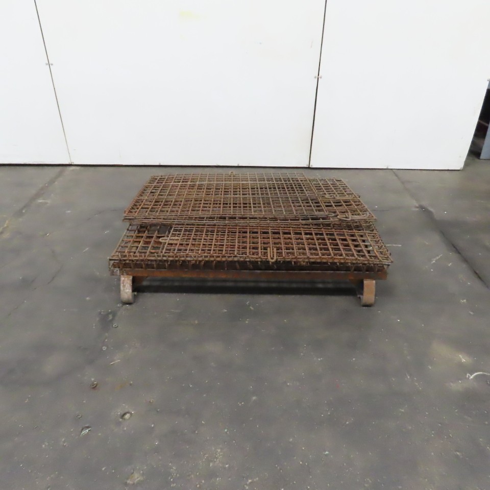 48" x 40" x 30" Deep Steel Collapsible Stackable Wire Bulk Bin Container