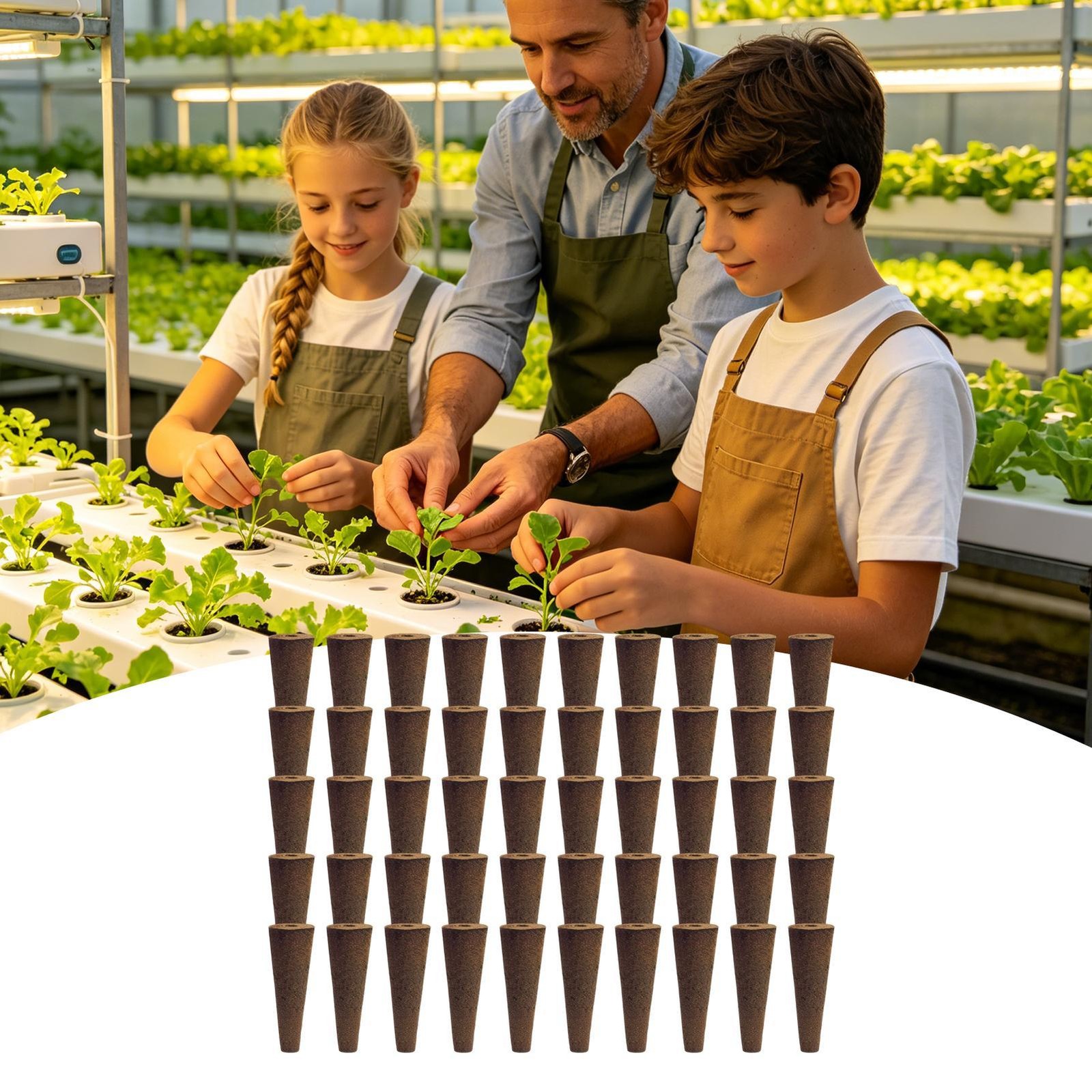 Grow Sponge Hydroponics Replacement Seed Starter Pods Plug Root Growth Kit