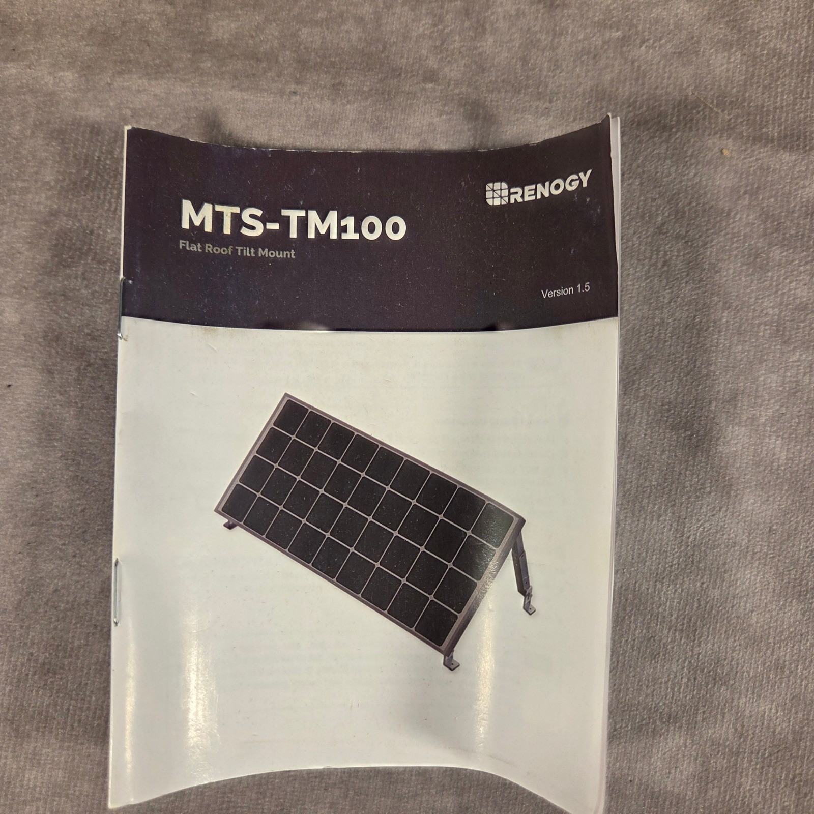Renogy MTS TM100 Flat Roof Tilt Mount Solar Panel System Kit