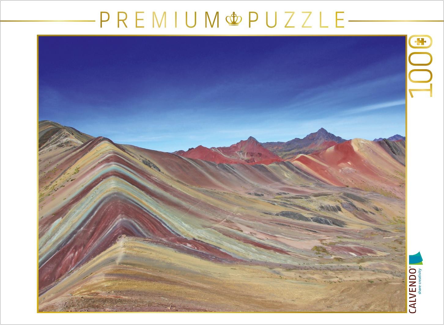 CALVENDO Puzzle Rainbow Mountain, Vinicunca, Peru 1000 Teile Puzzle quer | 1000