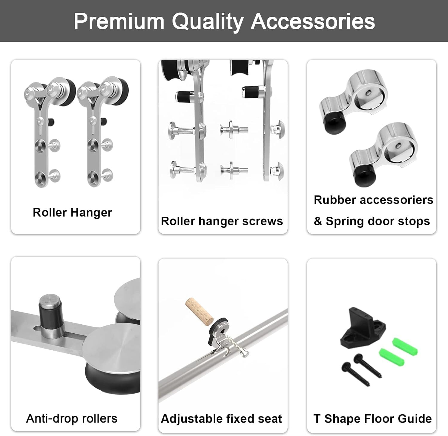 1 Pair Stainless Steel Sliding Barn Door Roller , NO KIT,ONLY ROLLER