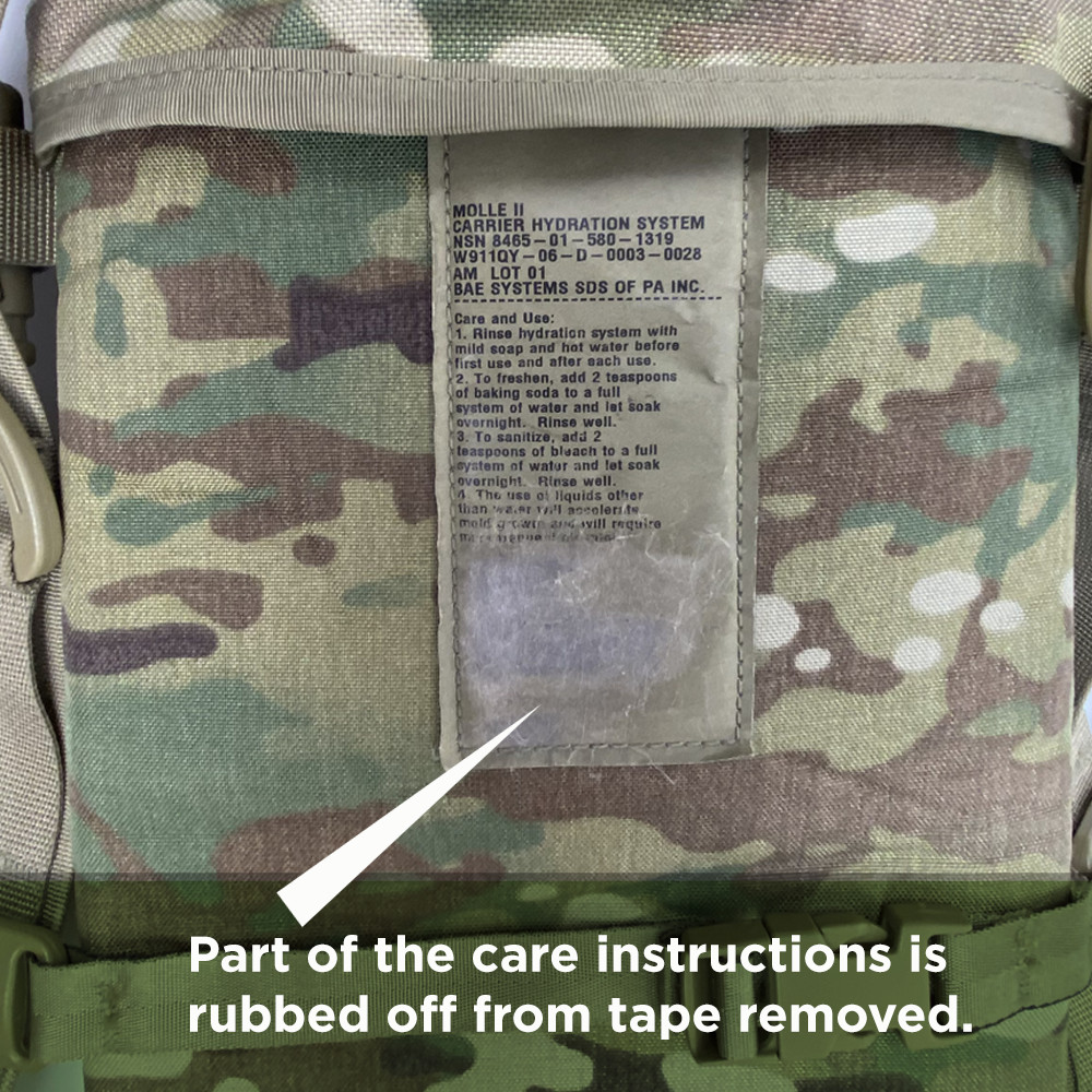 US Army MOLLE II 3L 100oz Hydration Backpack MultiCam BAE Systems Issue VG Clean