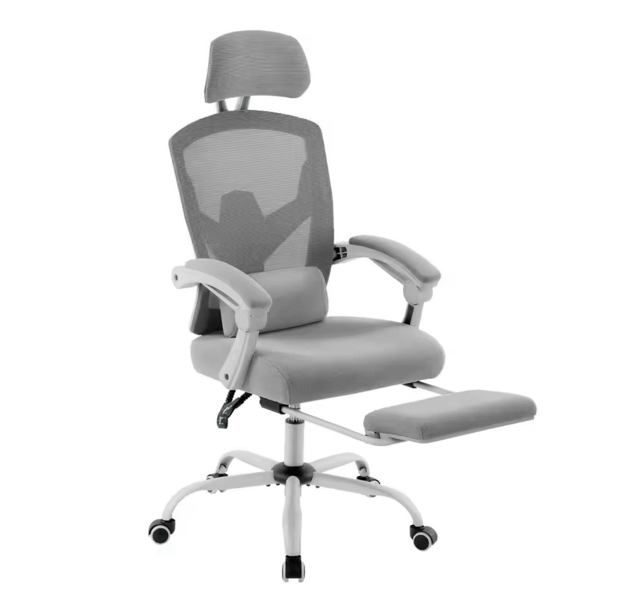 Ergonomic Mesh Office Chair With Footrest Headrest Lumber Support Adjustable