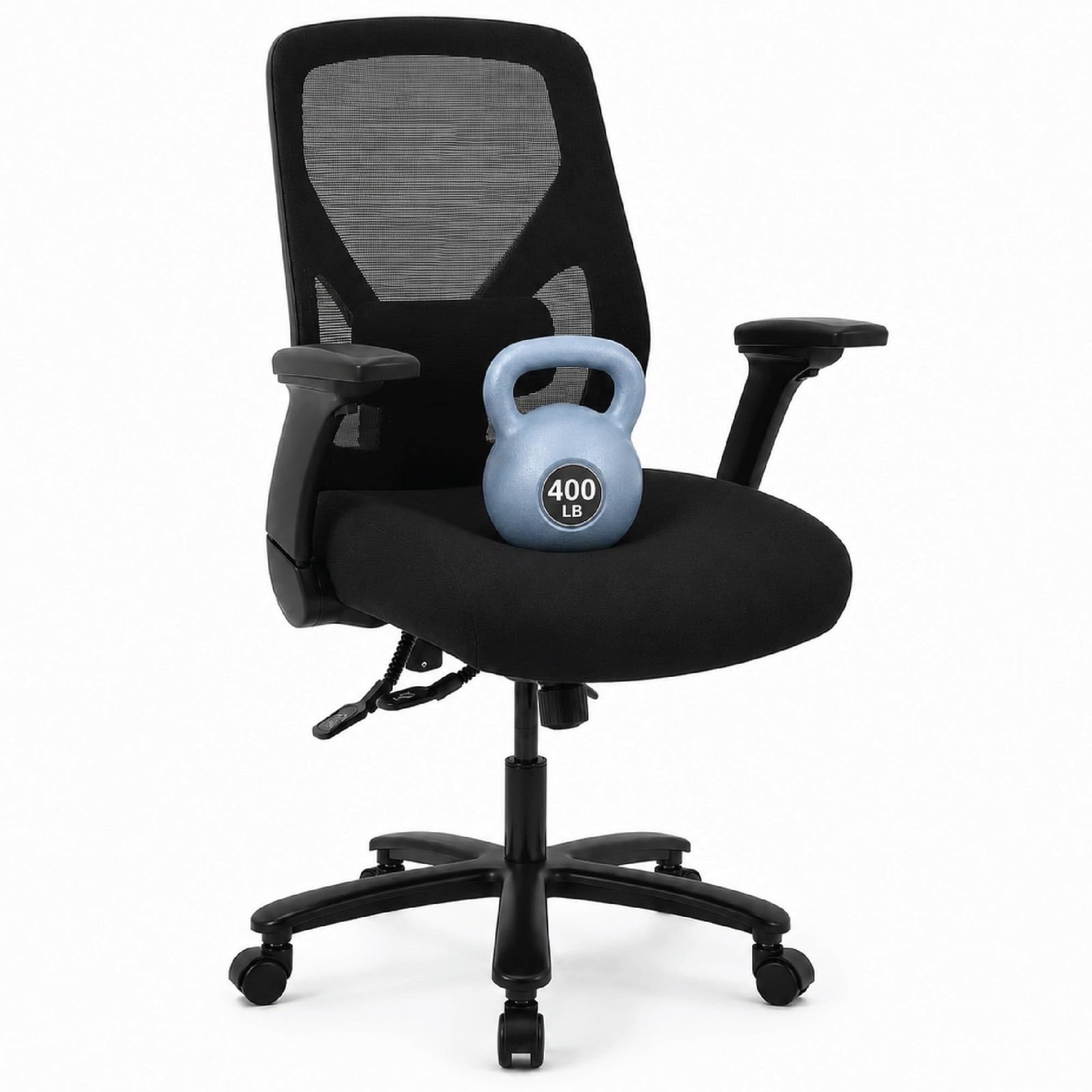 WorkPro MFTC 400 Big Tall Ergonomic Mesh Chair High Back Flip Up Arms BIFMA
